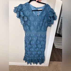 Blue lace dress Rachel Parcell Collection